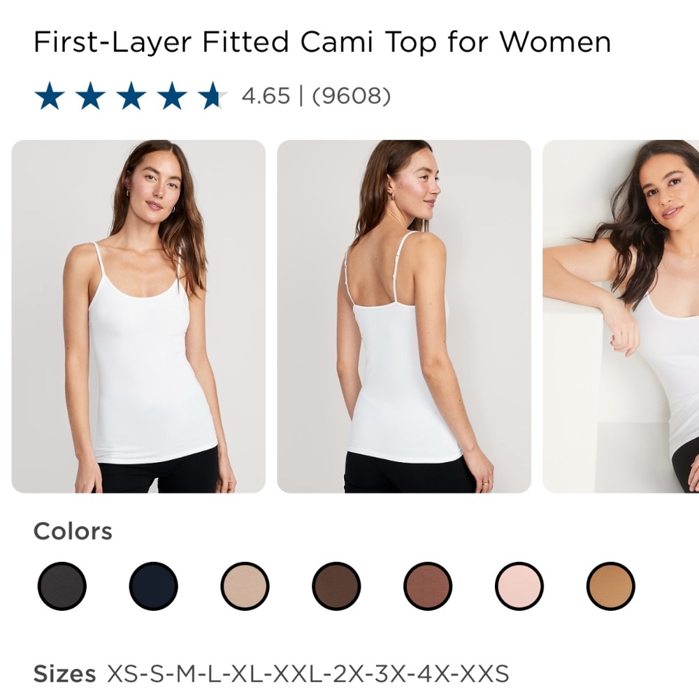 First-Layer Fitted Cami Top for Women